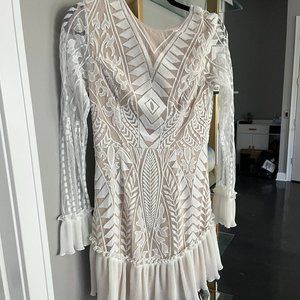 VICI- Match Made In Heaven Lace Pleated Ruffle Dress